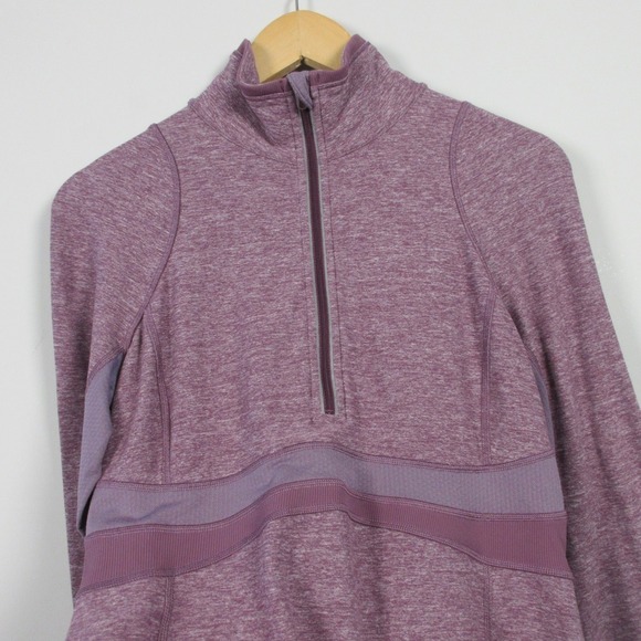 Lululemon Full Tilt 1/2 Zip Pullover Long Sleeve Top Women 8 Purple 358 - Picture 4 of 15